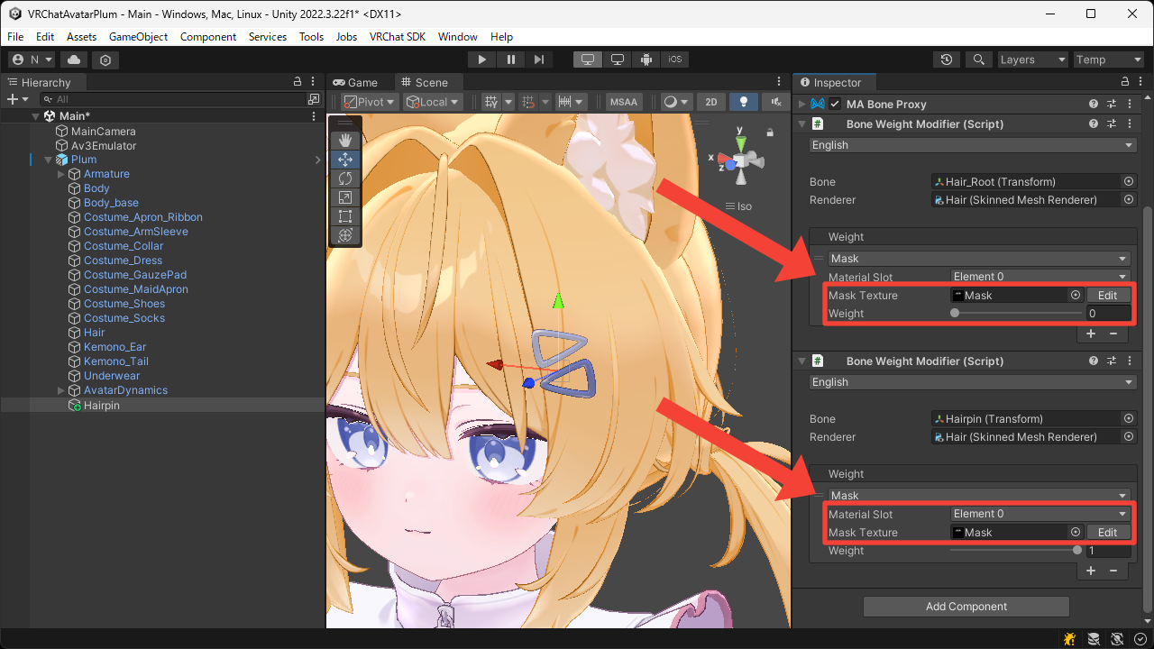 Configure Mask Weights